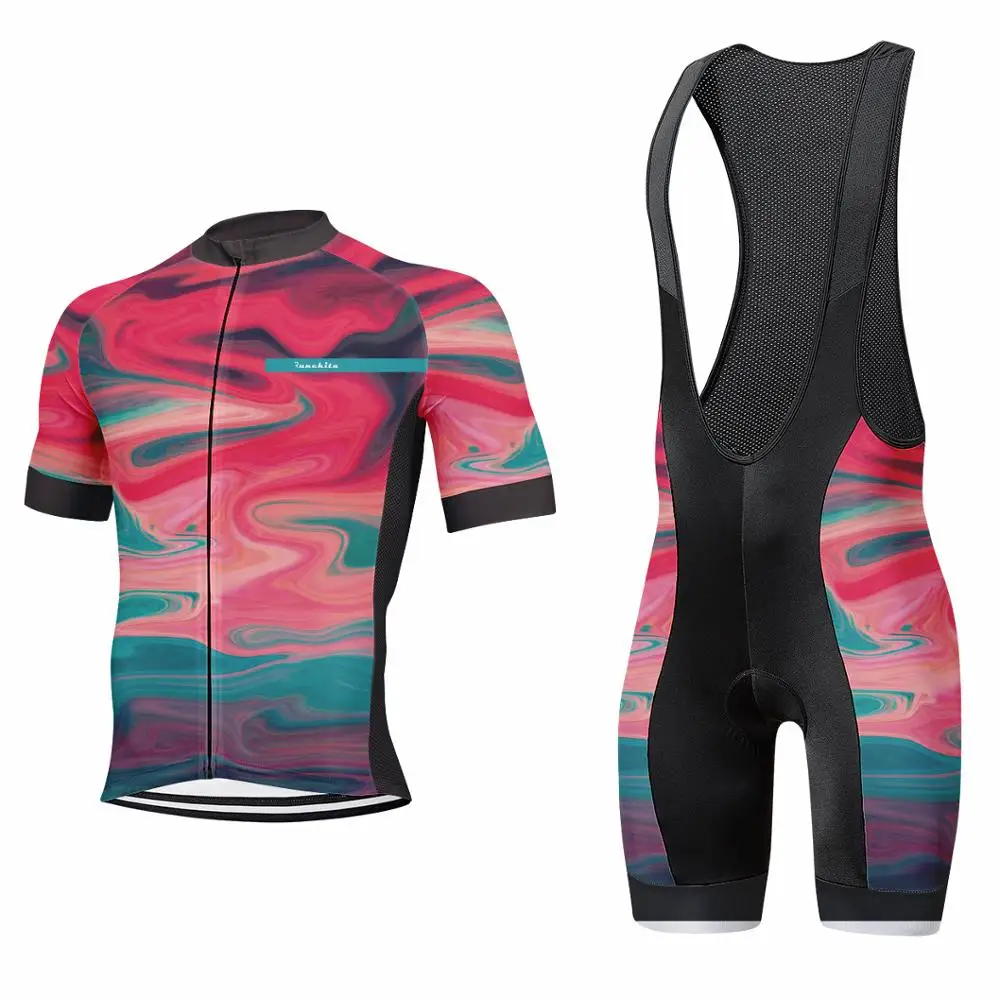 

Runchita New Cycling Jersey Set Men's Summer Style Short Sleeve Cycling Clothing Sportswear Outdoor Mtb Ropa Ciclismo Bike Wear