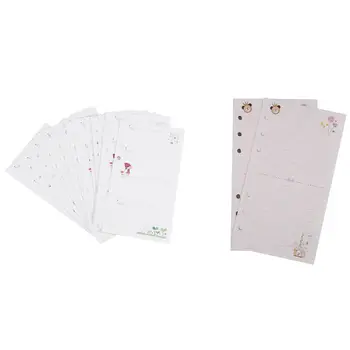 

2x A6 Cute Colorful Diary Refills Spiral Notebook Replace Color Core Loose Leaf (Weekly Plan&Line)