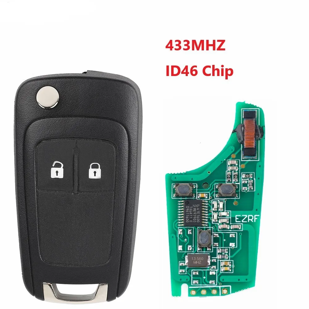2 кнопки дистанционный ключ-брелок от машины для Opel Vauxhall Astra J Insignia 2009 2010 2011 2012 2013 2014