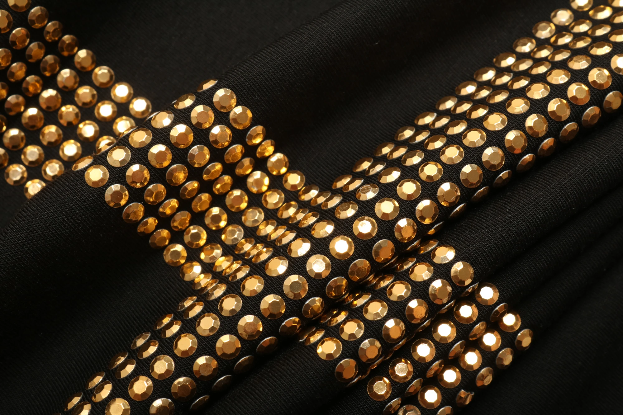 Dance personality rhinestones slim fashionable casual male short-sleeve T-shirt men's clothing trend