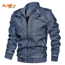 Мужская зимняя куртка из искусственной кожи винтажная мотоциклетная Байкерская флисовая кожаная куртка мужская Военная тактическая куртка из искусственной кожи 6XL