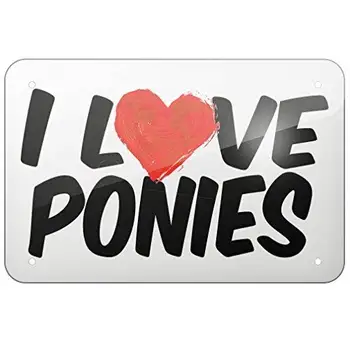 

Metal Sign I Love Ponies Vintage Tin Signs Wall Decor