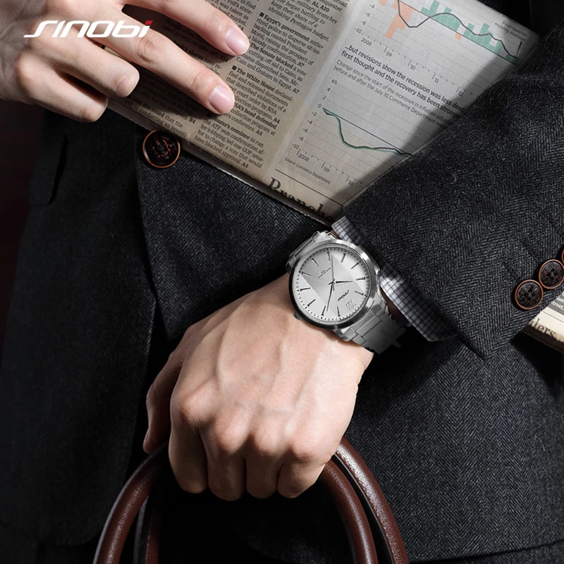 SINOBI Elegant Brand Women Watch Luxury Men s Quartz Watch Women s Watches Ladies Steel Men