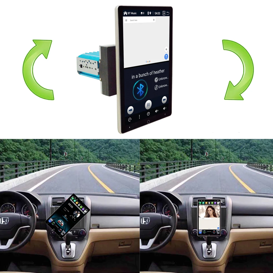 Электрический вращающийся большой экран Android 9 0 мультимедиа для Honda CRV 2009 2010 GPS