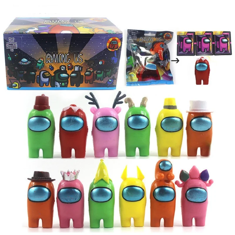 

24 Styles Among Us Toys Anime Figure Keychain Models Action Toy Figures Game DIY Decoration Capsule Dolls Blind Box Random one