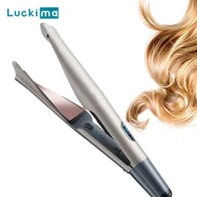 2in 1 выпрямитель волос палочка щипцы для завивки Турмалин Керамическая Регулируемая температура ЖК-дисплей цифровой дисплей щипцы для завивки волос Вэйвер ролик