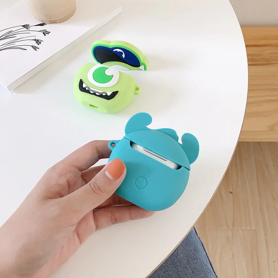 3D Bluetooth беспроводной чехол для наушников с медведем для AirPods, силиконовый чехол с милым рисунком, аксессуары для Apple Air pods, 2 коробки