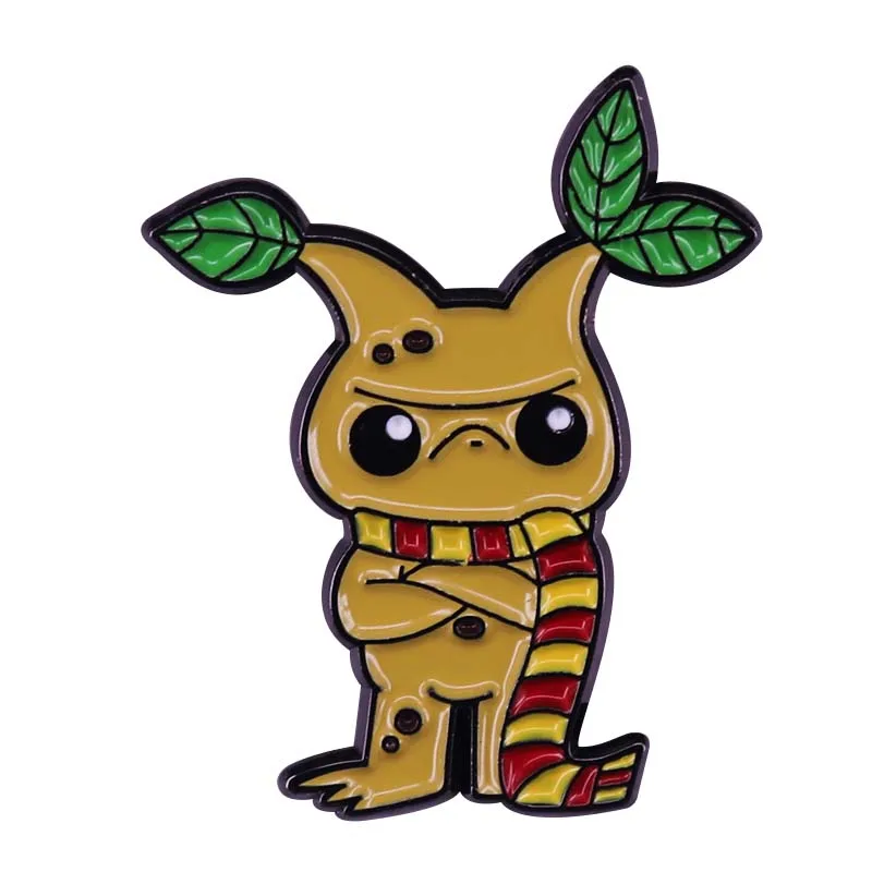 Grumpy House Мандраг брошь с Hufflepuff заколка на шарф коллекция волшебных растений для влюбленных
