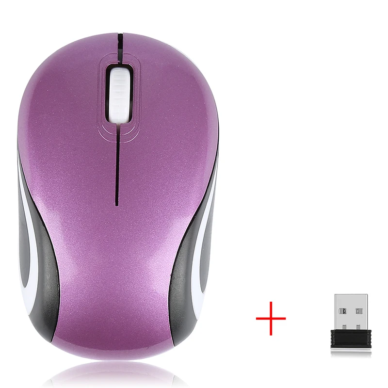 3 Игровая мышь 2,4 ГГц 2000 dpi, оптическая беспроводная мышь, USB приемник, компьютерная беспроводная мышь для ноутбука, подарки с USB Приемником - Цвет: 3