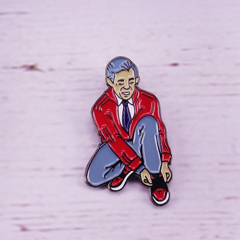 Mr Retro enamel pin