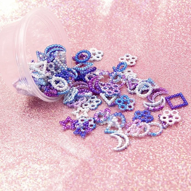 DIY Craft Supplies creative mobile phone shell slime filler Cream Dropping glue Shell Material Mixed Pearl bowknot