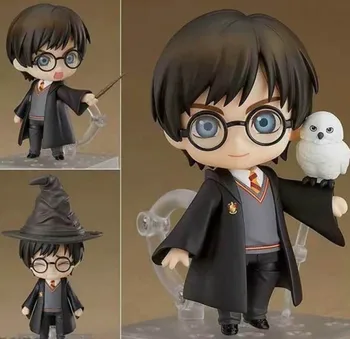 

QPosket Cute Big eyes Harri Potter Vinyl Figure Model Toys 10cm anime figure Finished Goods Model Manual Face changing