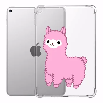 

Cute Alpaca For iPad Pro 12.9 2020 Case Transparent Silicone Reinforced Corners Soft Cover Funda iPad 7th Generation Cases Air 2