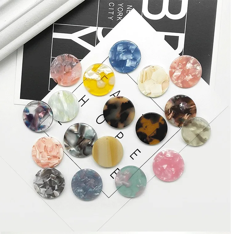 Earring Decoration Supplies Fashion Acrylic Material DIY Earring Accessories Round Colorful Earring Supplies WD20 (10)