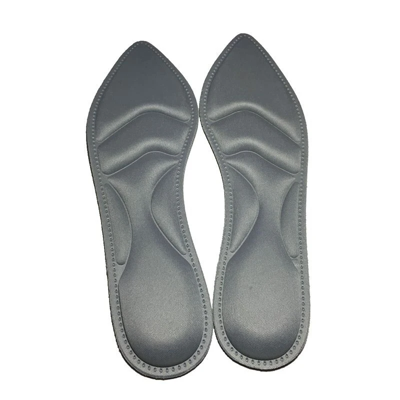 4D Massage Insoles Sponge Orthopedic Insole Arch Support Orthotic Inserts Pads For High Heel Shoe Women Anti-pain Cushion Soles - Цвет: grey