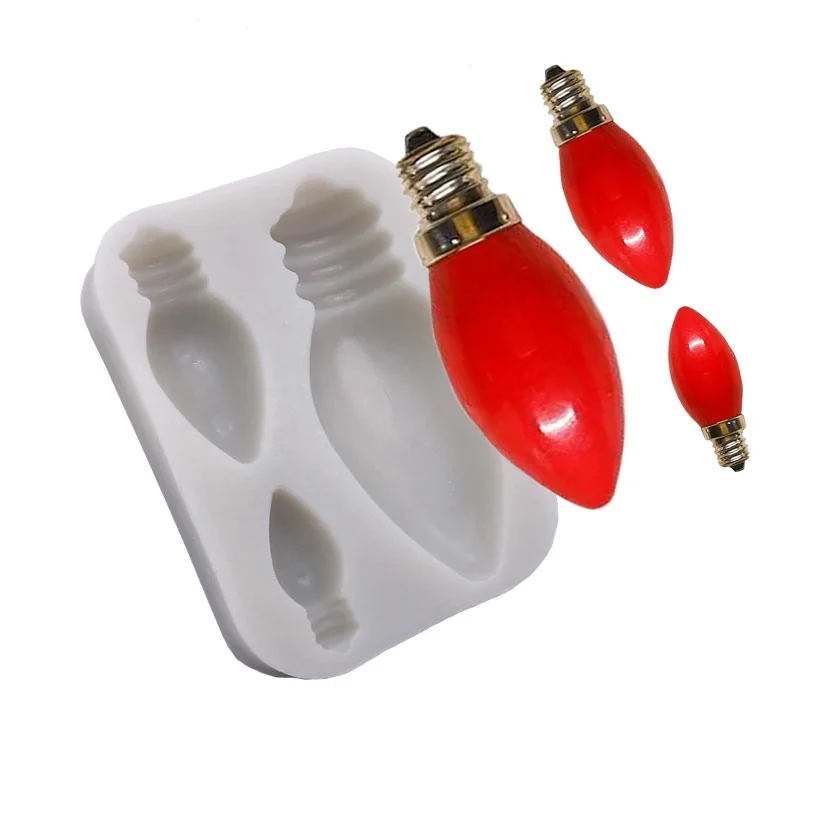 Рождественские огни силиконовые формы сахарный шоколадный форма для выпечки