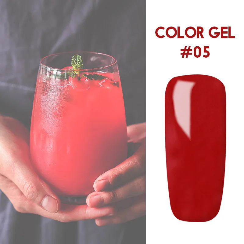 05 Lakimu Newest Colorful Gel Polish Nail Art Semi Permanent Enamel UV LED Gel Varnish Soak Off Nail Polish Manicure Set - Цвет: 05