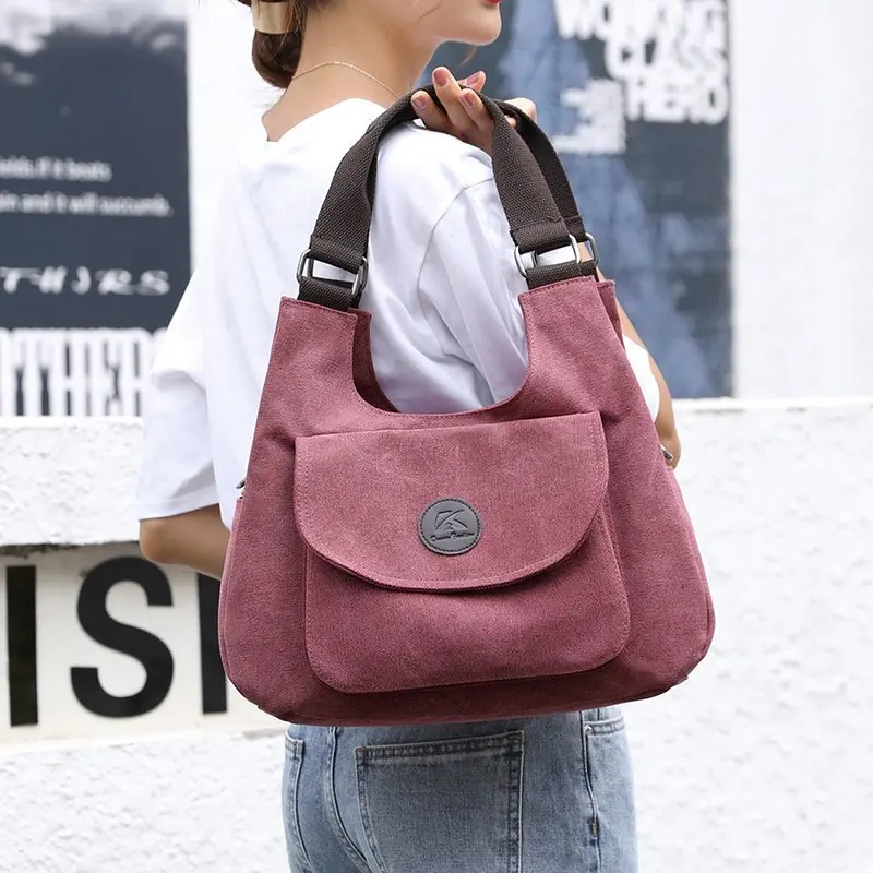 2020 Women Handbag Canvas Women Shoulder Bags Designer Womens Messenger Bags Ladies Casual Bags Clutch Purse Crossbody Purse