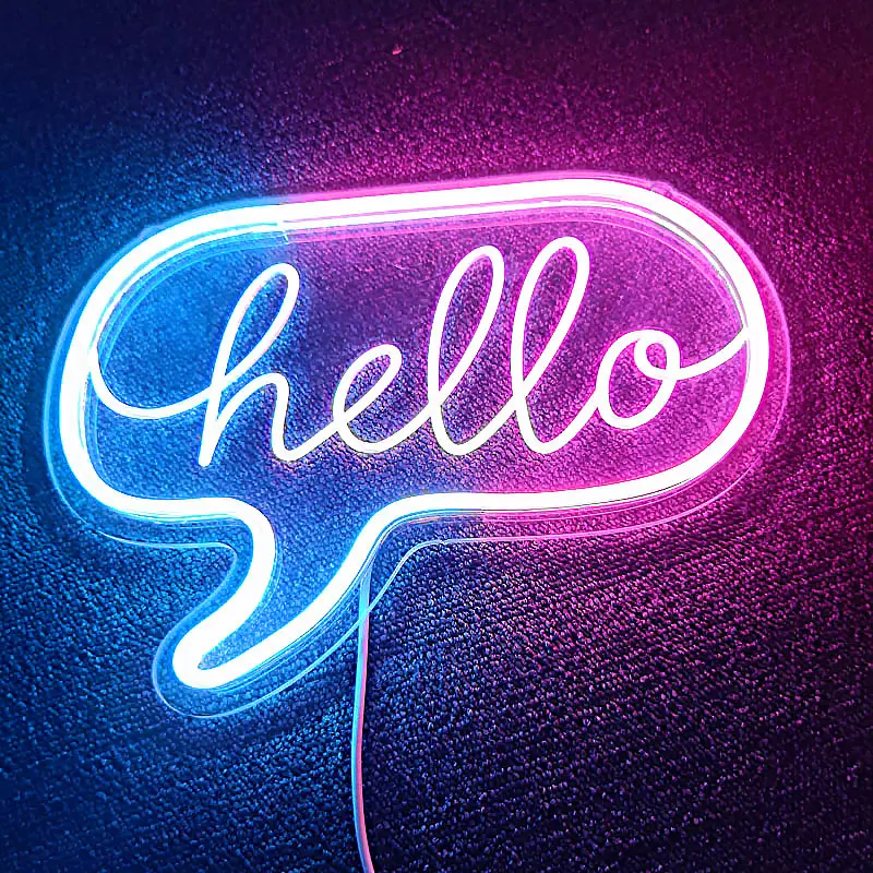 

Неоновая светодиодный ная вывеска Hello, с буквами, неоновая вывеска, украшения для праздника, Рождества, вечеринки, свадьбы, домашний декор для стен, неоновая лампа, подарки