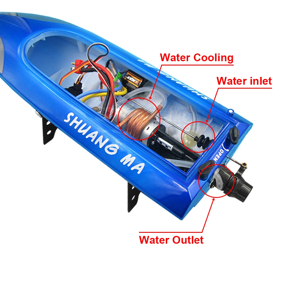 Водяное Подруливающее устройство, насос-распылитель D16mm, водяной струйный насос с 390/2440 моторами+ водяная охлаждающая куртка для DIY RC Jet Boat Part