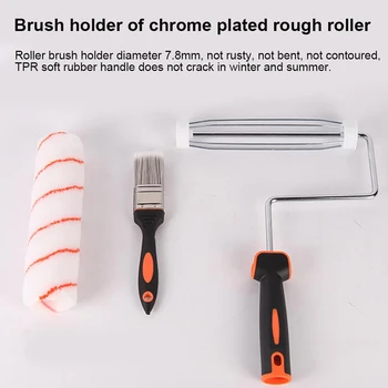 

8pcs Polyester Roller Brush Set House Decoration Home Coating Paint Tool Graining Corner DIY Multifunctional Wall Textures