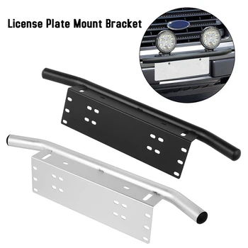 

Aluminum Alloy License Plate Holder Vehicle LED Holder Mounting Bracket Car Truck Bull Bar Bumper Frame off-road Black / Silver
