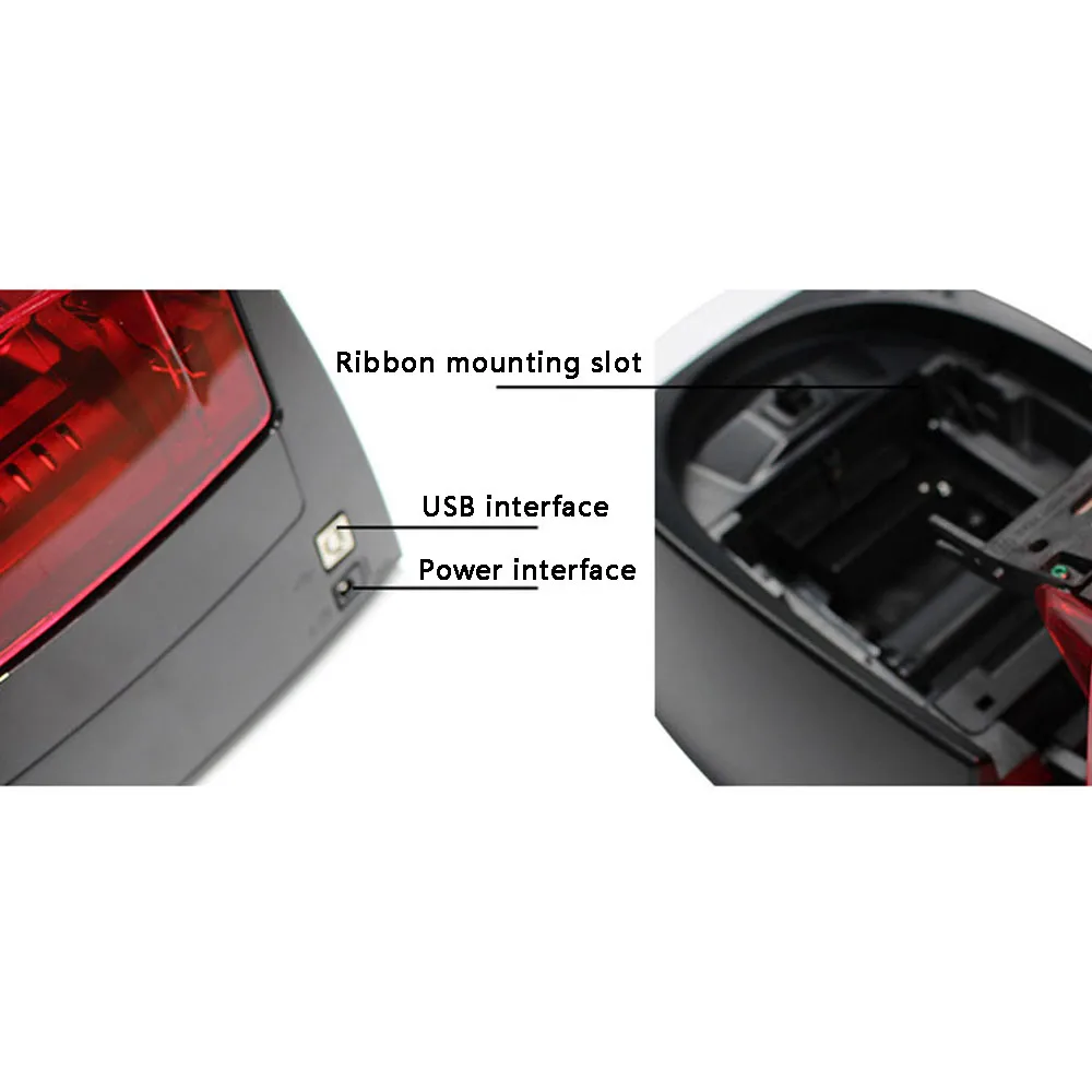 Карточный принтер Evolis Badgy200 односторонняя печать края к краю 260x300 dpi печать USB2.0
