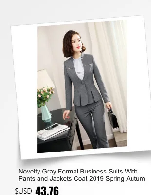 Модные стили Для женщин Бизнес Повседневная обувь комплекты со штанами с комплект из 2 частей брюки и куртки пальто женские офисные Профессиональный пиджаки для женщин