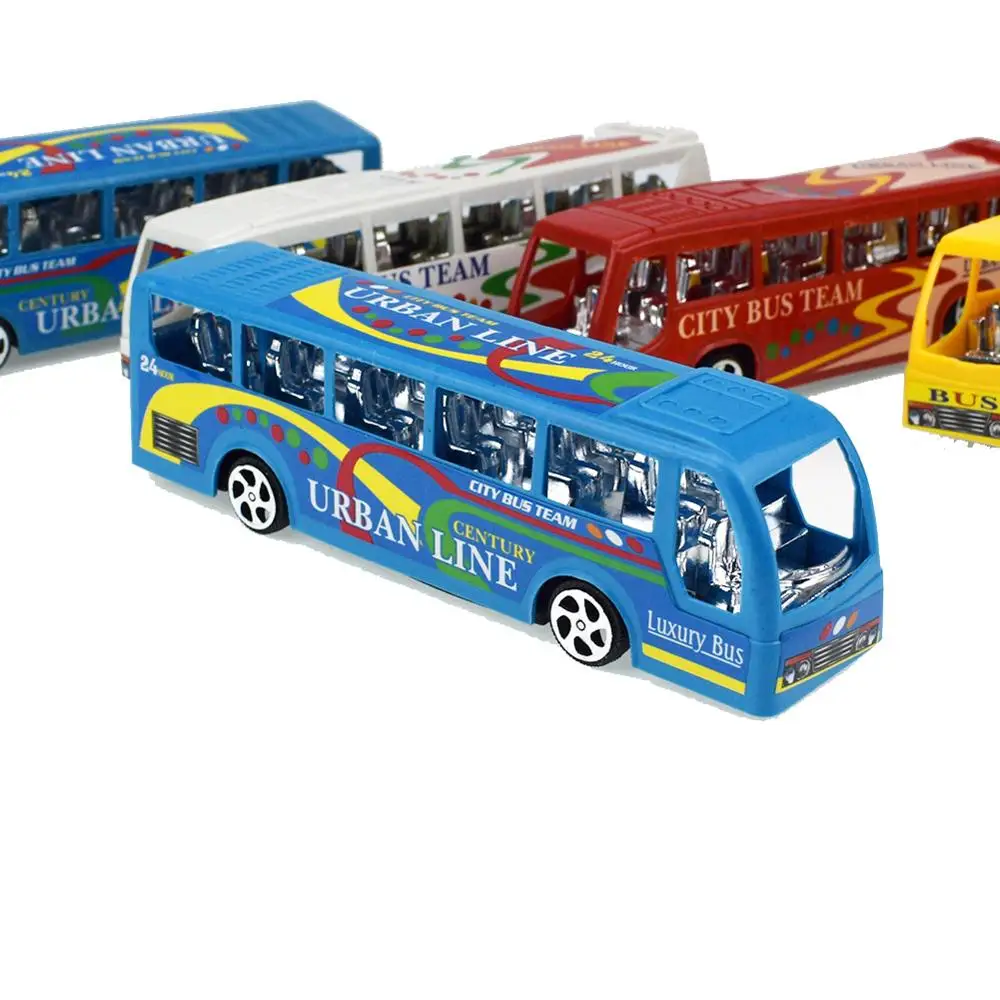 Детская игрушечная машинка, оттягивающая машину, качественная многоцветная модель автобуса 1: 64, детские игрушки, игрушки для мальчиков и девочек, подарки