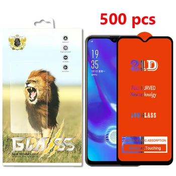 

500pcs 21D Full Cover Tempered Glass Film For OPPO RENO 6.4 6.6 Z F11 Pro K3 K1 A7 A7N A7X 10H Screen Protector With New Package