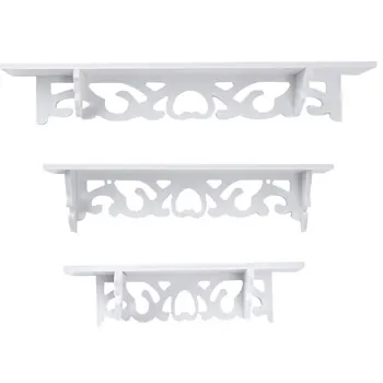 

White Holder 3Pcs/Set Display Collecting Simple Wall Shelf Home Decor Storage Rack Elegant Ornament Hanging Fashion