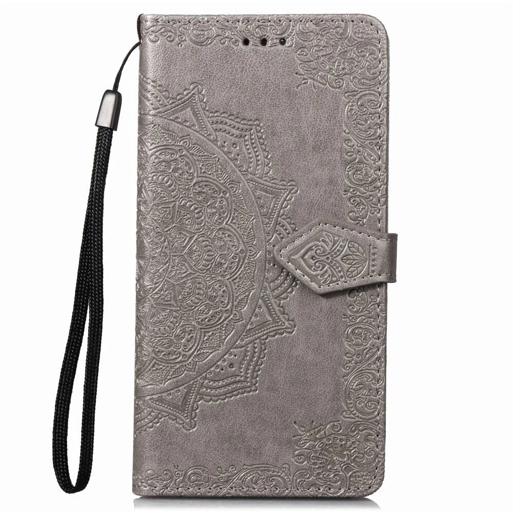 Flower Coque Leather Case for HTC Desire 516 610 616 620 620G 816 816G 820G 820 Eye 828 Cases Wallet Protective Phone Cover - Цвет: 1Gray