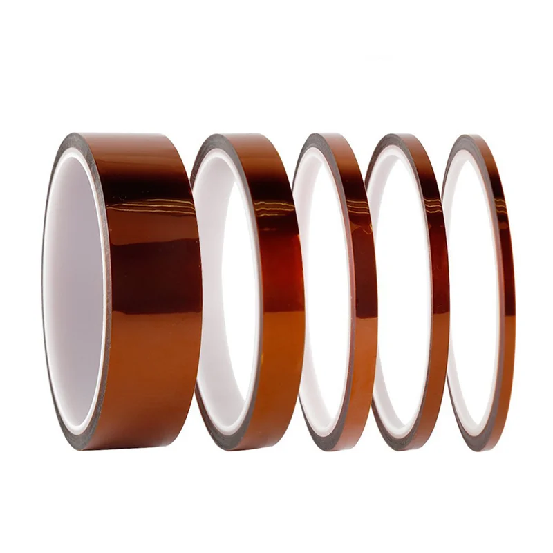 

High Temp Tape, 5 Pack Polyimide High-Temperature Resistant Tape Multi-Sized Value Bundle with Silicone Adhesive for Masking,