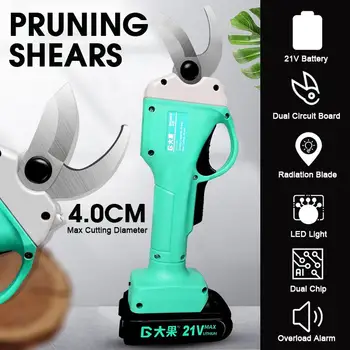

Electric Garden Pruner Tool Cordless Electric Rechargeable Lithium Pruning Shears Branch Cutter Grafting Tool Garden Scissors
