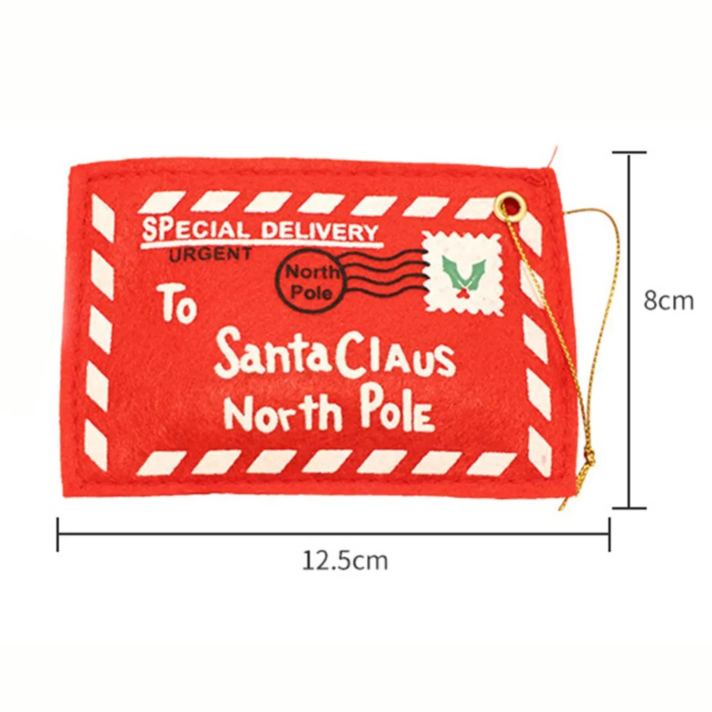 To Santa Claus North Pole Christmas Envelope Pendant Tree Accessories Christmas Small Gift Candy Bags Home Party Xmas Decor