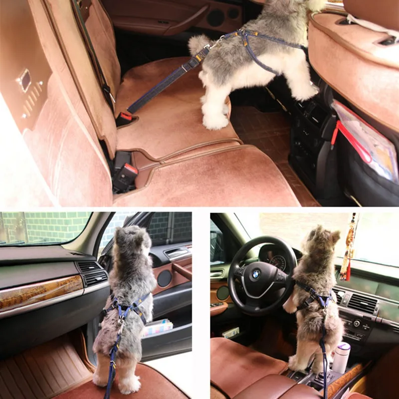 

Seatbelt Harness Leash Clip Pet Dog Car Belt Security Keep Your Dog Safe When Drives High Quality Universal Nylon Dog Seat Belt
