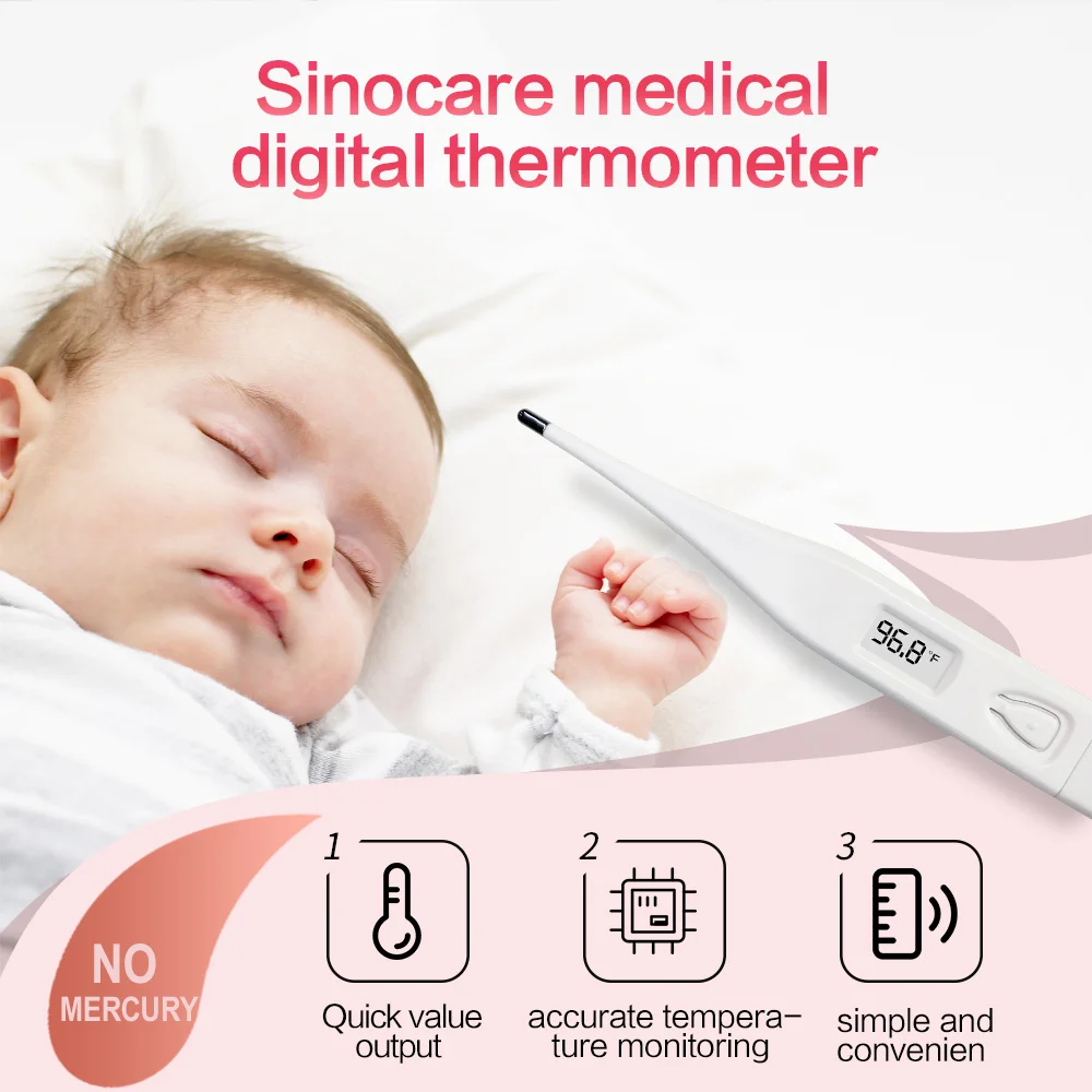 Thermomètre numérique,6PCSthermomètre numérique pour la fièvre