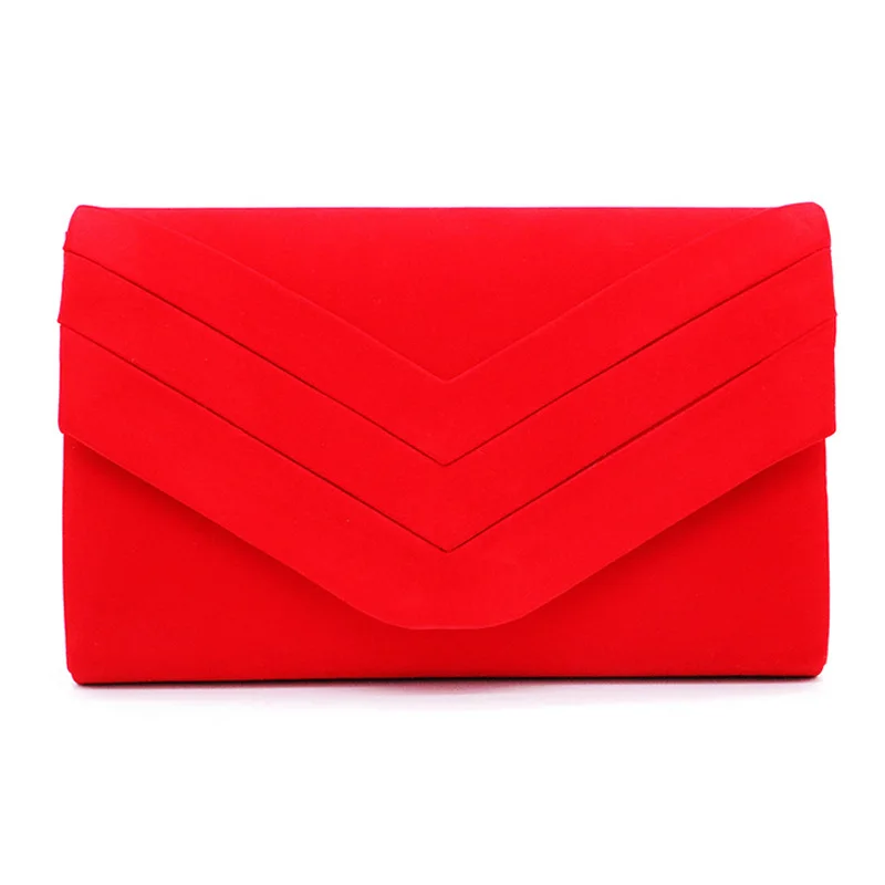 

MONNET CAUTHY Summer New Evening Bags Elegant Vintage Style Suede Banquet Clutch Bag Solid Color Red Apricot Black Dark Blue Bag