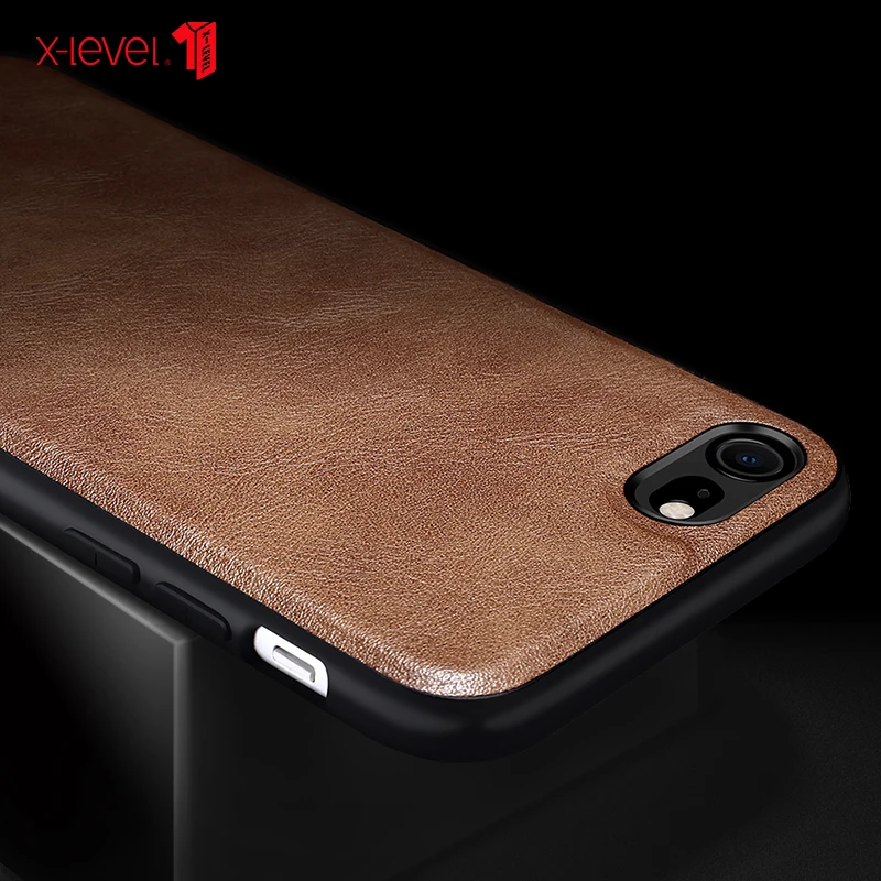 Чехол X Level для iPhone 7 6 Plus кожаный мягкий силиконовый чехол в стиле ретро IPhone Xs Max XR