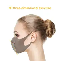 3Pcs Kids Waterproof Sponge Mouth Mask 3D Reusable Anti Pollution Cover elastic earloop Breathing Face Masks 2