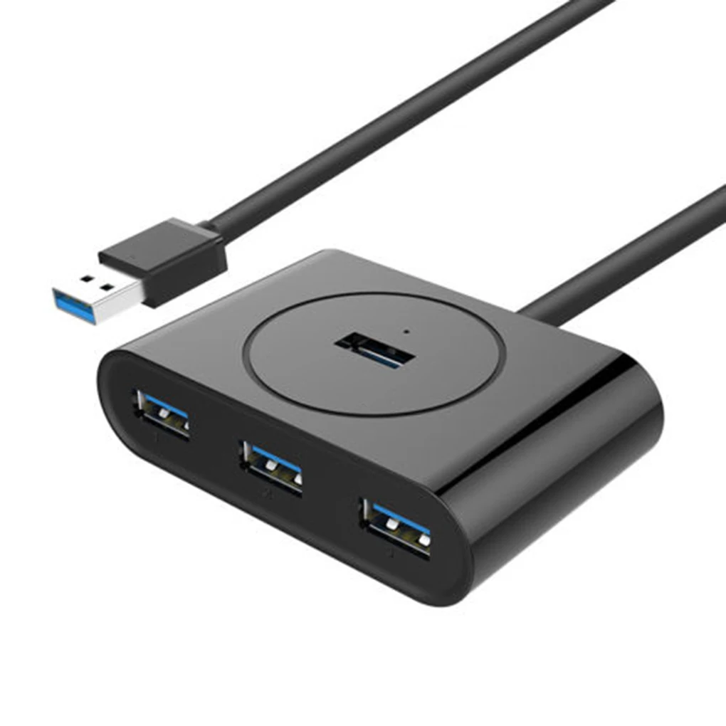 USB 3,0 4 порта мини ABS адаптер Plug Play Hub 1 штекер до 4 гнездо разветвитель зарядное устройство Настольный ПК ноутбук