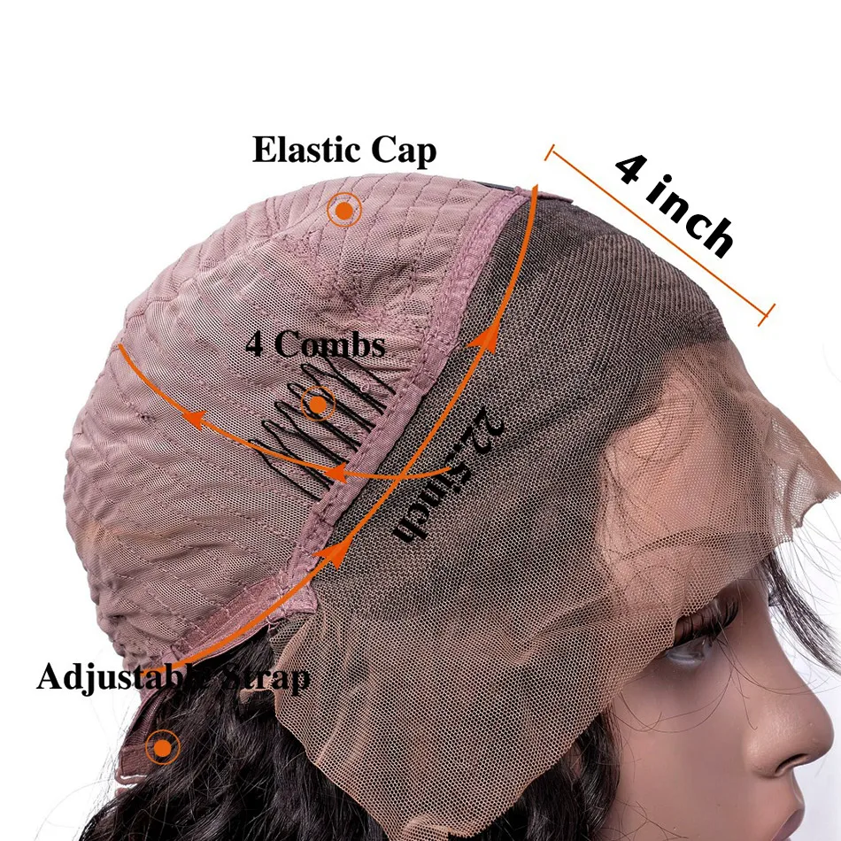 Alibele Yaki Kinky Straight Lace Front Human Hair Wig Corse Yaki Straight 13x4 Pre Plucked Human Hair Wig 14-30 Lace Frontal