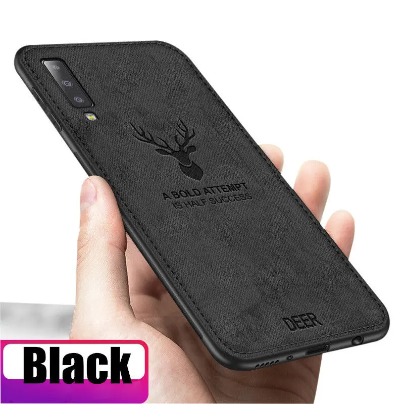 Чехол для samsung A7 A9 A6 A8 Plus, тонкий тканевый чехол с рисунком оленя, мягкий чехол для Galaxy Note 9, 8, S9, S8 Plus, S7 Edge
