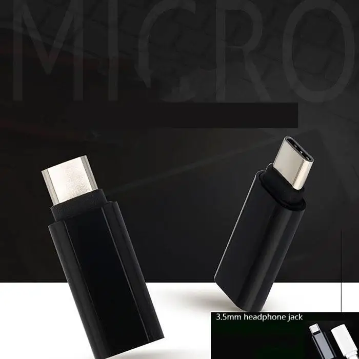 Headphone Adapter Type-C To 3.5 Audio 1.5g Adapter Black, White Mobile Audio Converter TYPE-C Interface Model