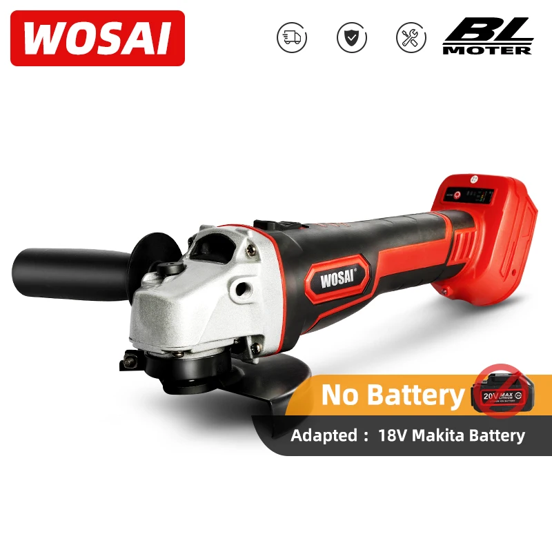 

WOSAI M10 Cordless Electric Brushless Angle Electric Grinder Grinding Machine Polishing Cutting For 18V Makita Lithium Battery