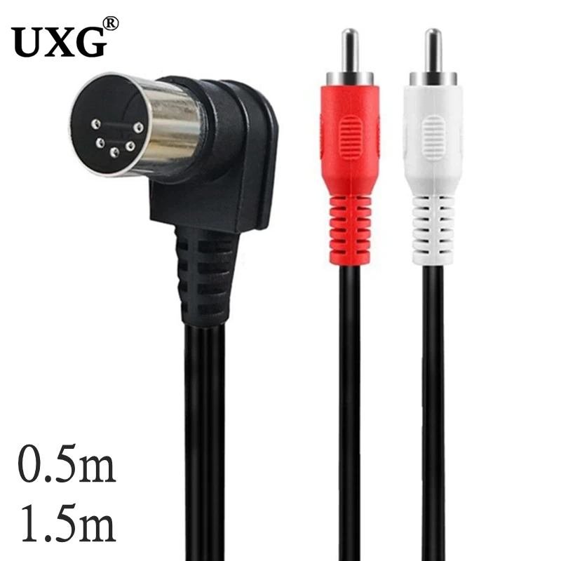 Midi 5Pin Din Spine Maschio A 2Rca Maschio Cavo Convertitore Cavo Audio Jack Per Sistemi Elettrofonici Bang & Olufsen Naim Quad Stereo