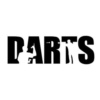

Artworks Darts silhouette in letter Vinyl Decal Sticker Art Painting Car Stickers Vinyl Decor Decals