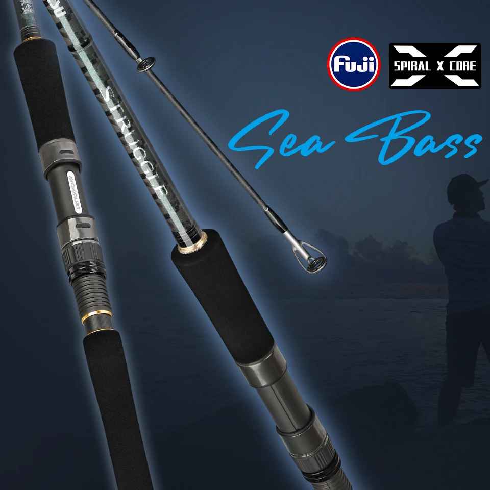 TSURINOYA Long Casting Seabass Rod STRUGGLE MF Action ML M 3.21m 2.92m  2.77m 2.62m 2 Section Spinning Rod Shore Fishing Rod