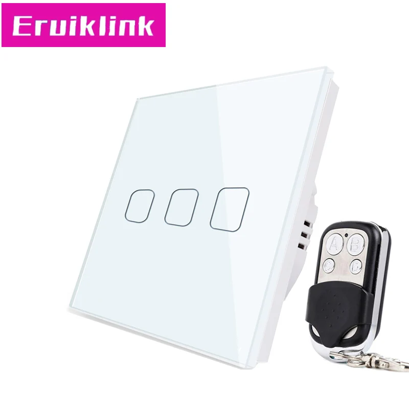 Стандарт ЕС/Великобритании сенсорный выключатель 1/2/3 Gang 1 Way Light Беспроводная