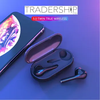 

Wireless Earphones TWS Bluetooth 5.0 Mini Earbuds Stereo Bass LED Power Display Noise Cancelling Sports Waterproof Earbud In Ear